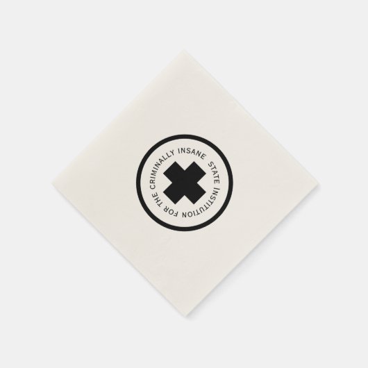 Einrichtung des Staat für kriminell verrückt Serviette (Ecke)