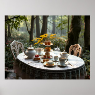 Einrichtung eines Whimsical Afternoon Tea im Mysti Poster