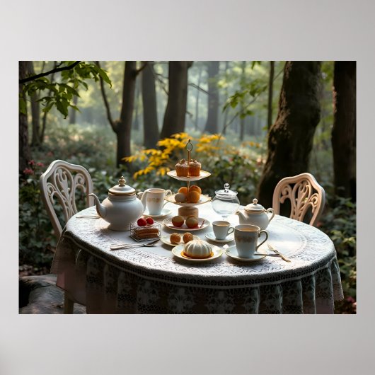 Einrichtung eines Whimsical Afternoon Tea im Mysti Poster (Vorne)