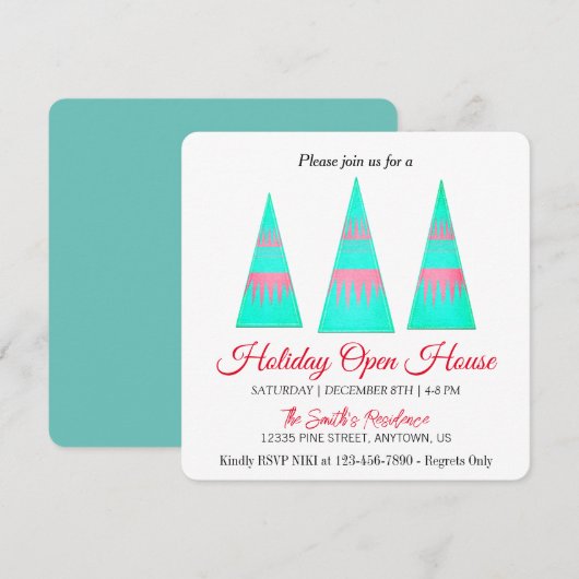 Einrichtung für Weihnachtsbaumkarten Feiertagskarte (Vorne/Hinten)