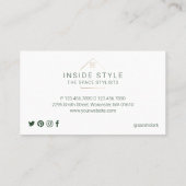 Einrichtung Stilvolle Zuhause-Staging Green & Gold Visitenkarte (Rückseite)