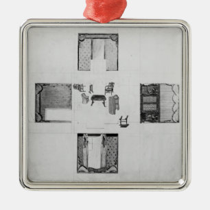 Einrichtungsgegenstände für einen kleinen silbernes ornament