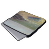 Einrollboot an der Küste Laptopschutzhülle (Vorne Knopf)