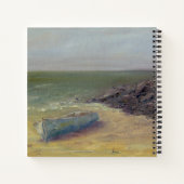 Einrollboot an der Küste Notizblock (Rückseite)