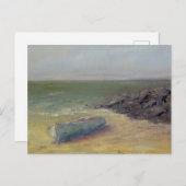 Einrollboot an der Küste Postkarte (Vorne/Hinten)