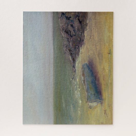 Einrollboot an der Küste Puzzle (Vertikal)