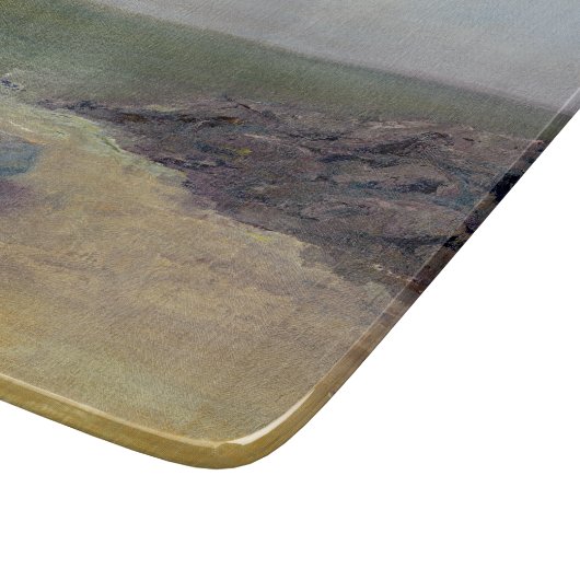 Einrollboot an der Küste Schneidebrett (Ecke)