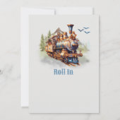 Einrollung in Vintage Rentengebirge Einladung (Rückseite)