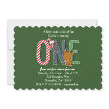 EINS 1. Geburtstag Party Weihnachtseinladung