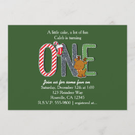 EINS 1. Geburtstag Party Weihnachtseinladung Einladung