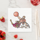 Eins auf einem Basketball Napkins Serviette (Beispiel)