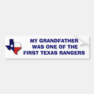 EINS DER ERSTEN TEXAS RANGERS AUTOAUFKLEBER