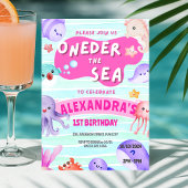 Eins der Meereslebewesen 1. Geburtstag Einladung