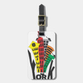 Eins Gepäckanhänger (Vorderseite vertikal)