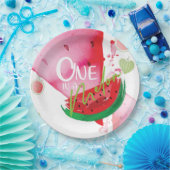 Eins im Niedlichen Sommer in Melon Pappteller (Party)