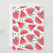Eins in A Melon 1st Watermelon Girl Einladung (Rückseite)