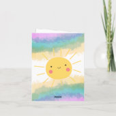 eins in der Sonne Erste Geburtstagskarten (Rückseite)