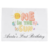 eins in der Sonne Erster Geburtstag Große Geschenktüte (Rückseite)