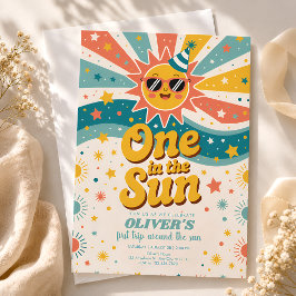 Eins in der Sonne Sunshine 1. Geburtstag Einladung