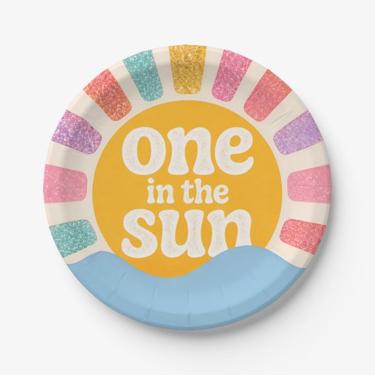 Eins in der Sonne Teller 1. Geburtstag (Vorderseite)