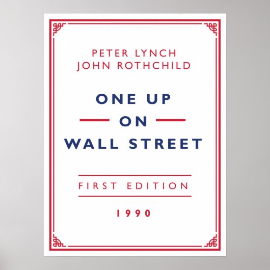 Eins in der Wall Street - Peter Lynch Poster (Vorne)