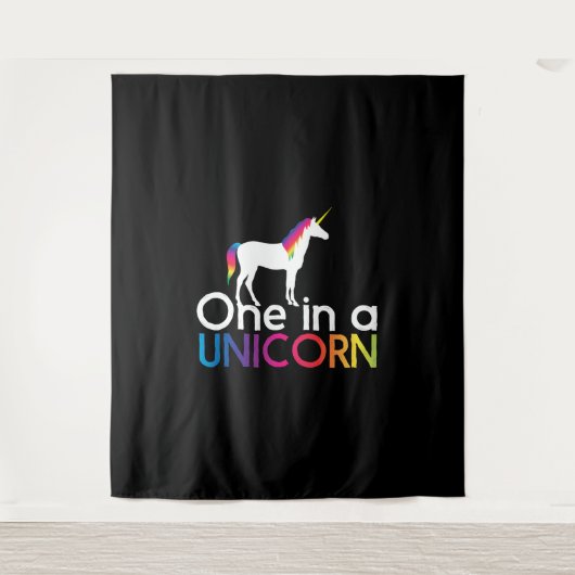 Eins in einem Einhorn Wandteppich (Vorderseite)
