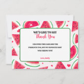 Eins in einem Melon 1. Geburtstag Danke Karte (Rückseite)