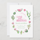 Eins in einem Melon 1. Geburtstag Einladung (Vorderseite)