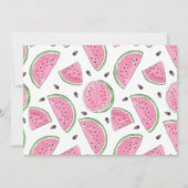 Eins in einem Melon 1. Geburtstag Wassermelone Fot Einladung (Rückseite)