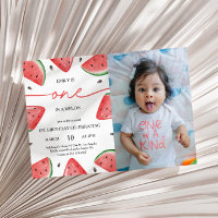 Eins in einem Melon 1. Geburtstag Wassermelone Fot