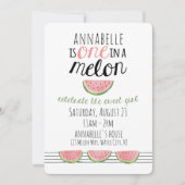 Eins in einem Melon, Einladung zum ersten Geburtst (Vorderseite)