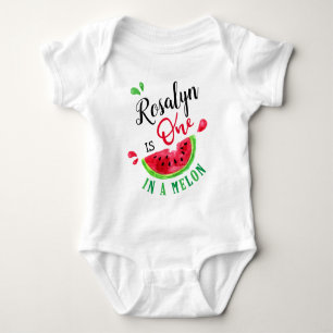 Eins in einem Melon ersten Geburtstag Baby Strampler