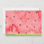 Eins in einem Melon Foto 1. Geburtstag Einladung (Rückseite)