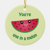 Eins in einem Melon Funny Kawaii Weihnachten Keramikornament (Vorne)