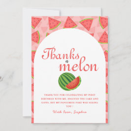 Eins in einem Melon Geburtstag Watermelon Danke Ka Einladung