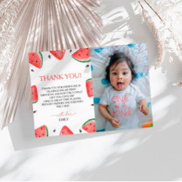 Eins in einem Melon Geburtstag Watermelon Danke Ka Einladung