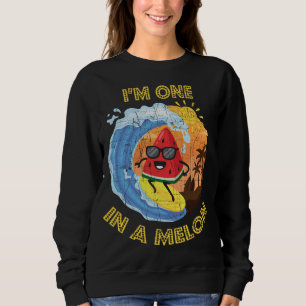 Eins in einem Melon Niedlich Fun Sommer Wassermelo Sweatshirt