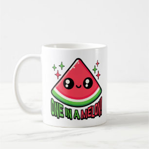 Eins in einem Melon! Niedliche Wassermelone Pun Kaffeetasse