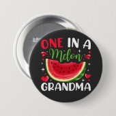 Eins in einem Melon Oma B-Day Party Runde Button (Vorne & Hinten)