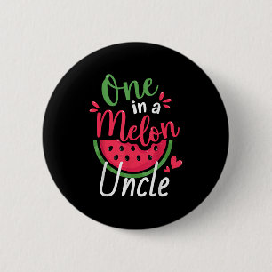 Eins in einem Melon Onkel 1. Geburtstag Sommerfami Button