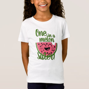 Eins in einem Melon-Sister Watermelon Erster Gebur T-Shirt