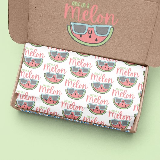 Eins in einem Melon-Tissue Seidenpapier