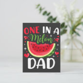 Eins in einem Melon-Vater B-Day-Party Postkarte (Stehend Vorderseite)