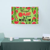 eins in einem Melon Watermelon 1. Geburtstag Banner (Messe)