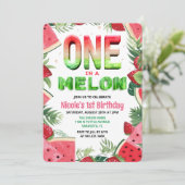 Eins in einem Melon Watermelon Einladung zum 1. Ge (Stehend Vorderseite)