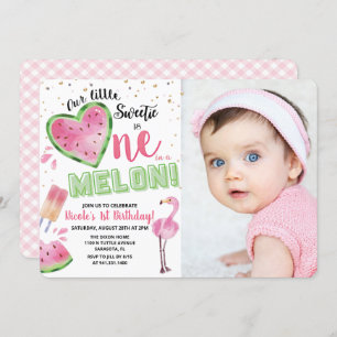 Eins in einem Melon Watermelon Einladung zum 1. Ge