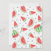 Eins in einem Melon Watermelon Einladung zum 1. Ge (Rückseite)