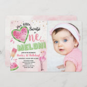 Eins in einem Melon Watermelon Einladung zum 1. Ge (Vorne/Hinten)