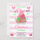 Eins in einem Melon Watermelon Einladung zum 1. Ge (Vorderseite)