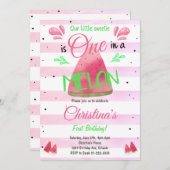 Eins in einem Melon Watermelon Einladung zum 1. Ge (Vorne/Hinten)